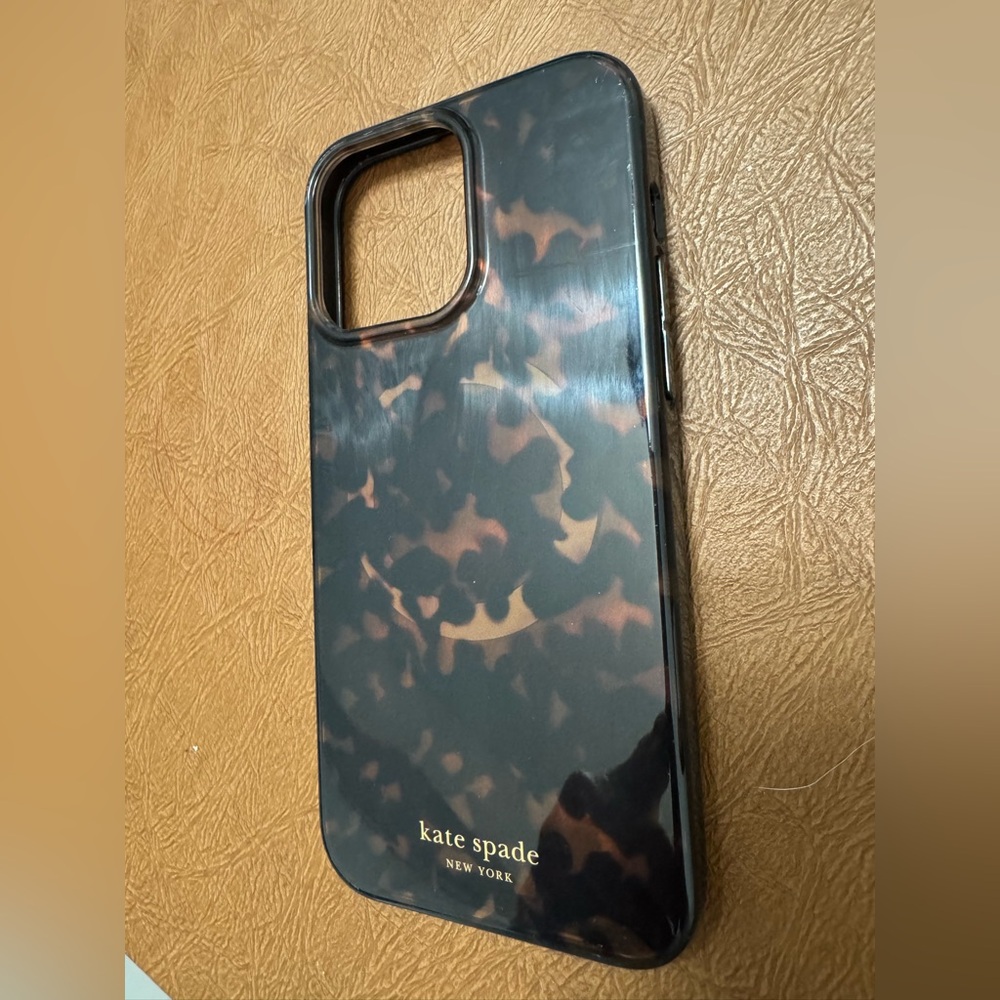kate spade Black and Brown Tortoise iPhone 15 Pro Max Case